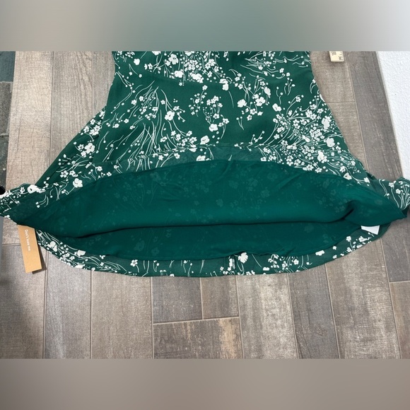 NEW Reformation Irma Green Floral Minidress - Picture 6 of 13